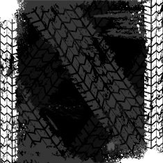 Grunge tire track backgound