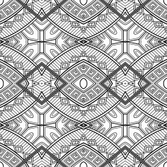 Vector Seamless Monochrome Abstract Pattern N40