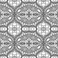 Vector Seamless Monochrome Abstract Pattern N42
