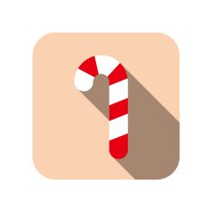 Christmas candy flat icon N2