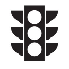 Traffic light signal icon