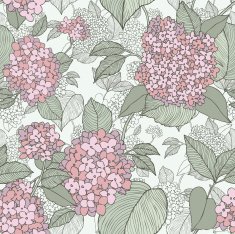 Seamless pattern with flowers lilac N13