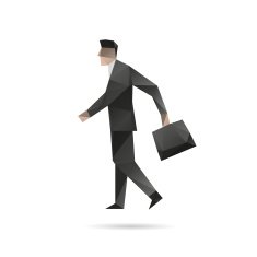 Abstract business man vector illustration N3