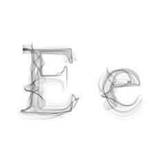 Black Smoke font Letter E N2