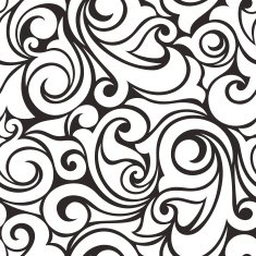 Seamless black and white pattern Vector illustration