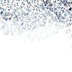 Vector Music Background with Notes N2