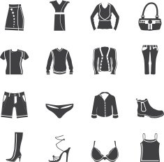 Silhouette Clothing and Dress Icons N2