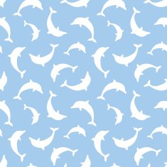 Seamless pattern with dolphins Vector illustration