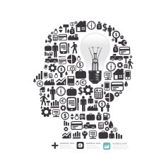 Elements are small icons Finance make in man think