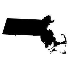 map of the U S state Massachusetts