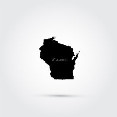 Map of the U S state Wisconsin