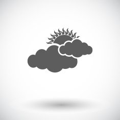 Cloudiness single flat icon N3