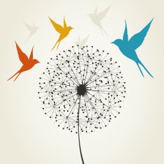Dandelion and bird N2