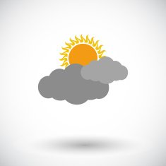 Cloudiness single flat icon N4