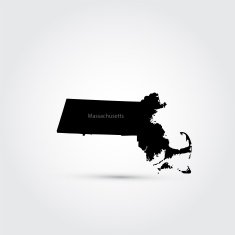 map of the U S state Massachusetts N2
