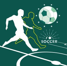 line art soccer symbol