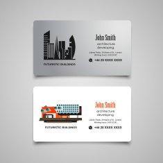 Architecture developing or rent business card vector template