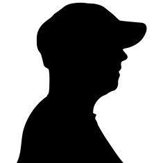 Vector silhouette of a woman N1613