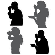 Vector silhouettes people N30