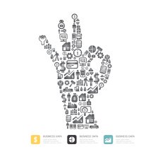 Elements are small icons Finance make in fingers shape ok