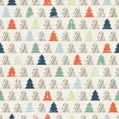 Christmas and Holidays seamless pattern with tree N3