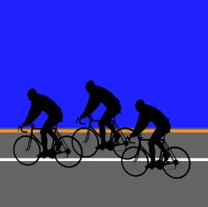 bikers on a street