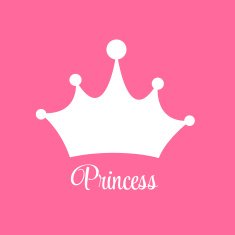 Princess Background with Crown Vector Illustration N9