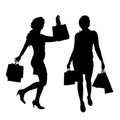 Vector silhouette of a woman N1627