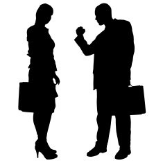 Vector silhouette of a people N224