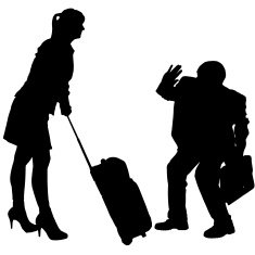 Vector silhouette of a people N227