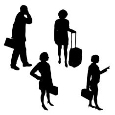 Vector silhouette of business people N66