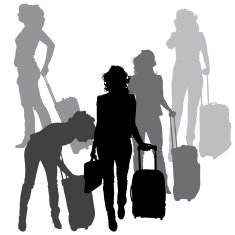 Vector silhouette of business people N67