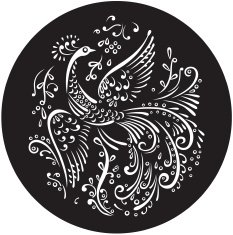 Decorative bird in circle