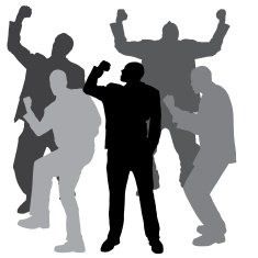 Vector silhouette of businessman N93