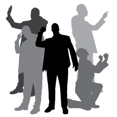 Vector silhouette of businessman N97