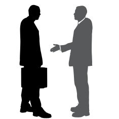 Vector silhouette of businessman N98