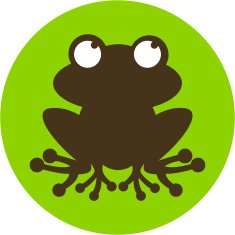 Funky Frog Silhouette