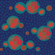 Japan pattern with fishes