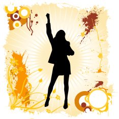 Happy woman dancing free image download