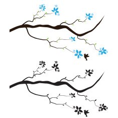Branch Flowers Wall Decal N2
