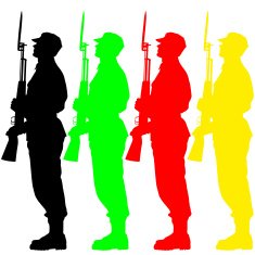 Silhouette soldiers N7