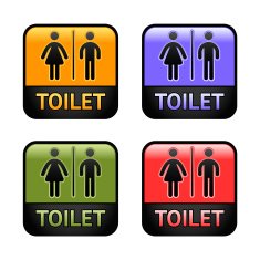 Restroom - set symbols