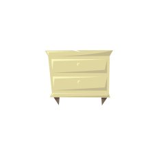 Bedside table isolated on a white backgrounds
