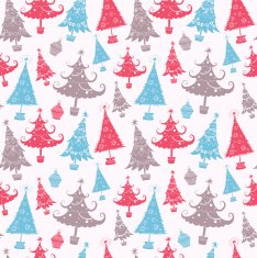 Seamless pattern with Christmas tree