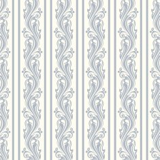 Seamless background with floral pattern and stripes Vector illustration