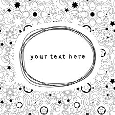 Doodle frame and seamless geometrical light background N2