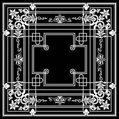 Ornate Vintage One Color Quad Background