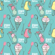 Pattern with funny ice cream