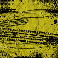 Yellow tire track background N2
