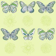 Vector butterfly pattern